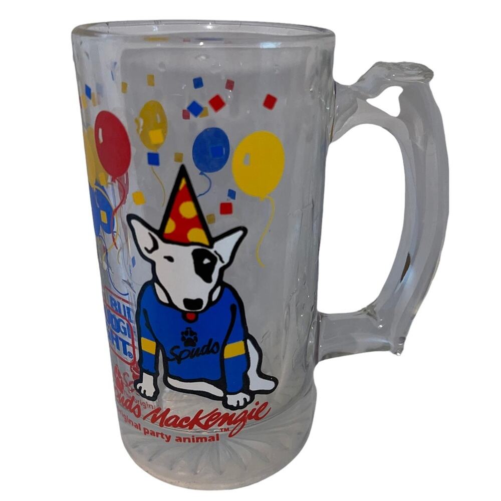 Vintage 1987 Budweiser Spuds Mackenzie Beer Mug 12oz
